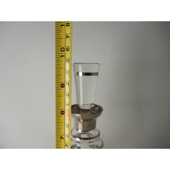 Vintage Bohemia Crystal Decanter Beaker Sterling Silver Design Czech - Picture 5 of 13